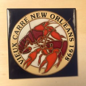 Vieux Carre New Orleans 1998 8” x 8” Terra Cotta Tile